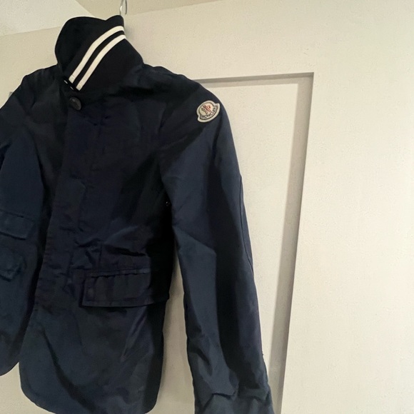 Kids boys' blue Moncler puffer jacket with long sleeves, - Picture 7 of 10